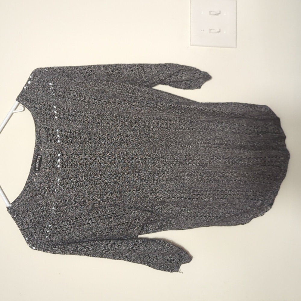 Express woman's Cut Out Gray sweater size medium